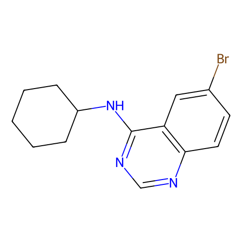 6-bromo-N-cyclohexylquinazolin-4-amine structure