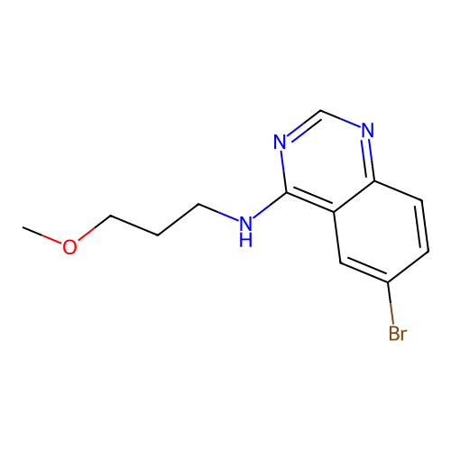 6-bromo-N-(3-methoxypropyl)quinazolin-4-amine structure