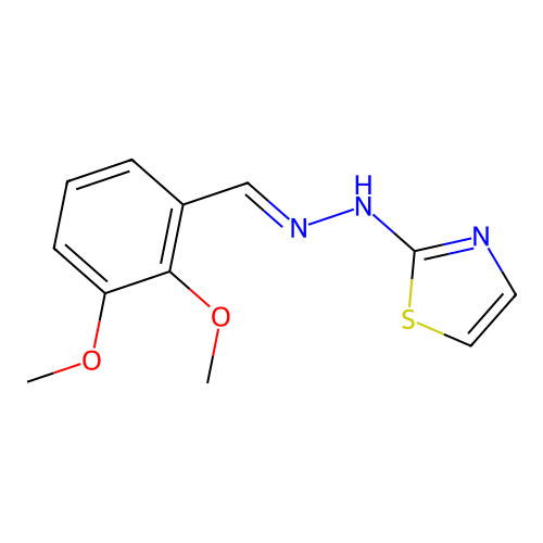 N-[(2,3-dimethoxyphenyl)methylideneamino]-1,3-thiazol-2-amine structure