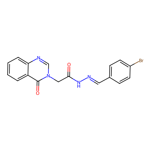 N'-(4-bromobenzylidene)-2-(4-oxo-3(4H)-quinazolinyl)acetohydrazide structure