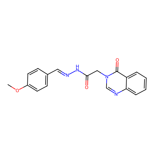 N'-[(E)-(4-methoxyphenyl)methylidene]-2-(4-oxoquinazolin-3(4H)-yl)acetohydrazide structure