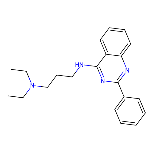 N,N-diethyl-N'-(2-phenylquinazolin-4-yl)propane-1,3-diamine structure