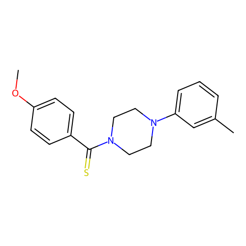 (4-Methoxyphenyl)[4-(3-methylphenyl)piperazin-1-yl]methanethione structure