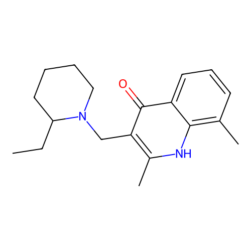 3-[(2-Ethylpiperidyl)methyl]-2,8-dimethylquinolin-4-ol structure