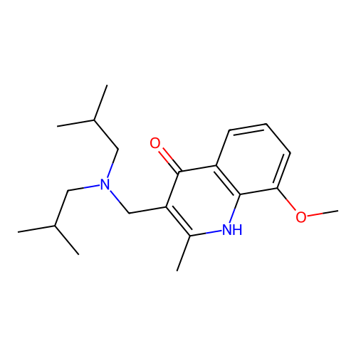 3-[(Diisobutylamino)methyl]-8-methoxy-2-methyl-4-quinolinol structure