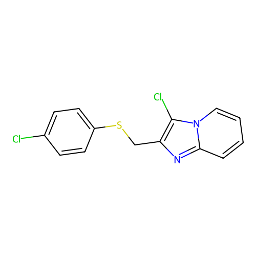 3-Chloro-2-{[(4-chlorophenyl)sulfanyl]methyl}imidazo[1,2-a]pyridine structure
