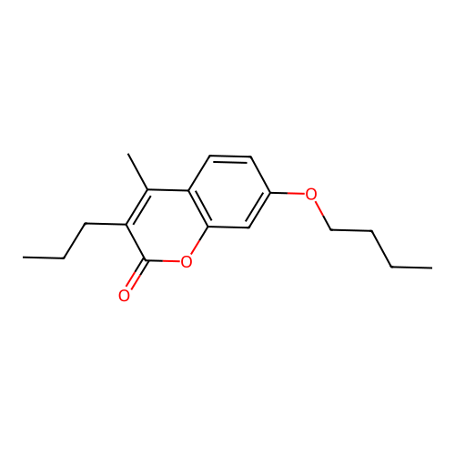 7-butoxy-4-methyl-3-propyl-2H-chromen-2-one structure