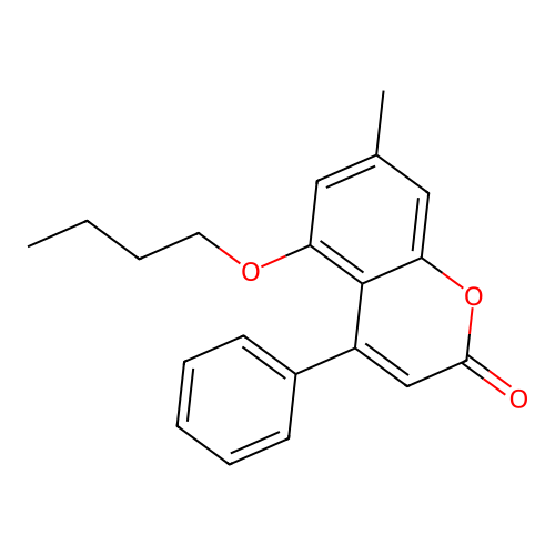 5-butoxy-7-methyl-4-phenyl-2H-chromen-2-one structure