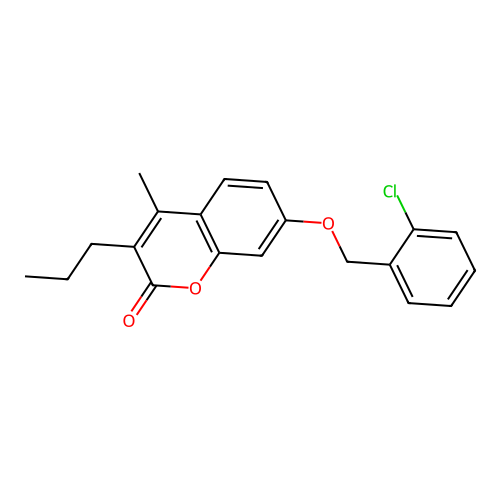 7-[(2-Chlorophenyl)methoxy]-4-methyl-3-propylchromen-2-one structure