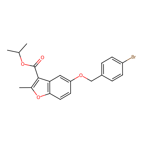 Propan-2-yl 5-[(4-bromophenyl)methoxy]-2-methyl-1-benzofuran-3-carboxylate structure