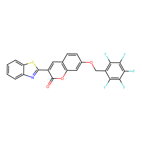 3-Benzothiazol-2-yl-7-[(2,3,4,5,6-pentafluorophenyl)methoxy]chromen-2-one structure
