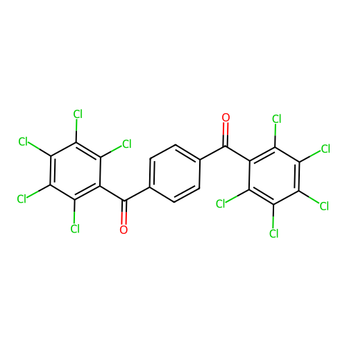 1,4-Bis(pentachlorobenzoyl)benzene structure