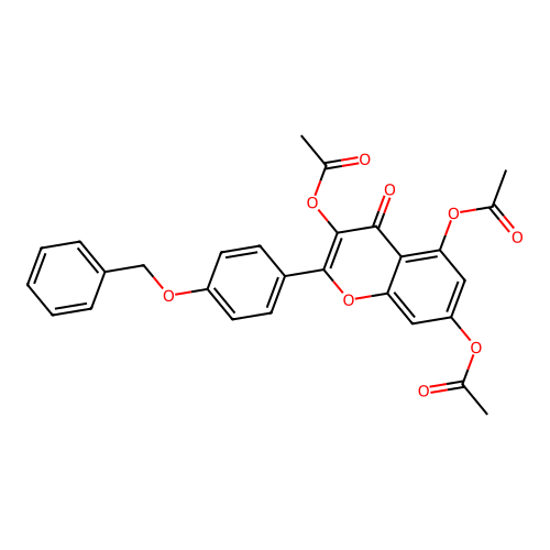 [3,5-Diacetyloxy-4-oxo-2-(4-phenylmethoxyphenyl)chromen-7-yl] acetate structure