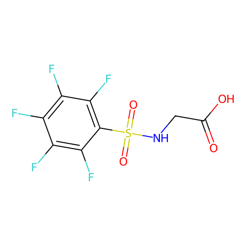 N-[(pentafluorophenyl)sulfonyl]glycine structure