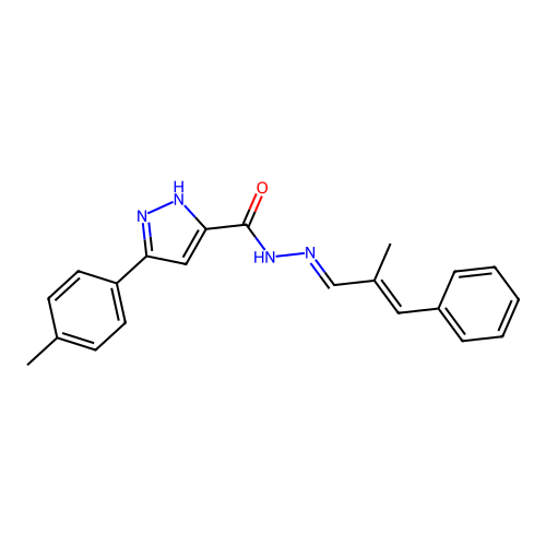 3-(4-Methylphenyl)-N'-(2-ME-3-PH-2-propenylidene)-1H-pyrazole-5-carbohydrazide structure