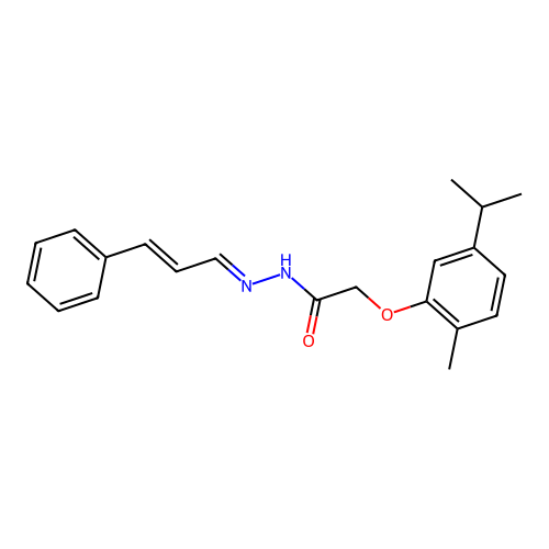 2-(5-Isopropyl-2-methylphenoxy)-N'-(3-phenyl-2-propenylidene)acetohydrazide structure