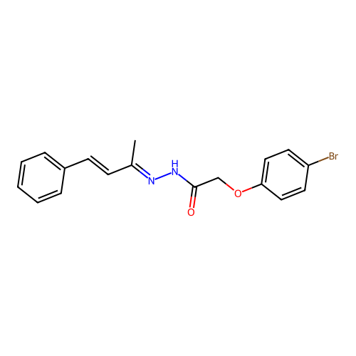 2-(4-Bromophenoxy)-N'-(1-methyl-3-phenyl-2-propenylidene)acetohydrazide structure