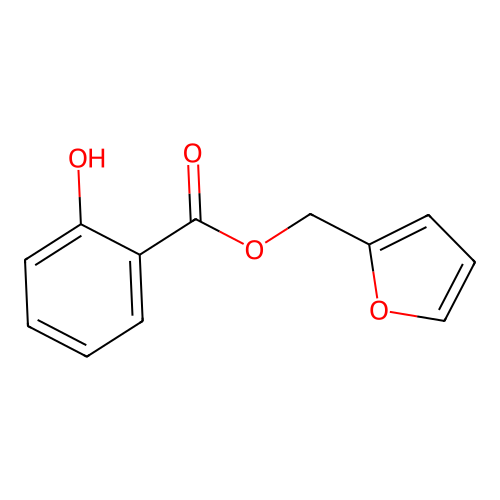 Benzoic acid, 2-hydroxy-, 2-furanylmethyl ester structure