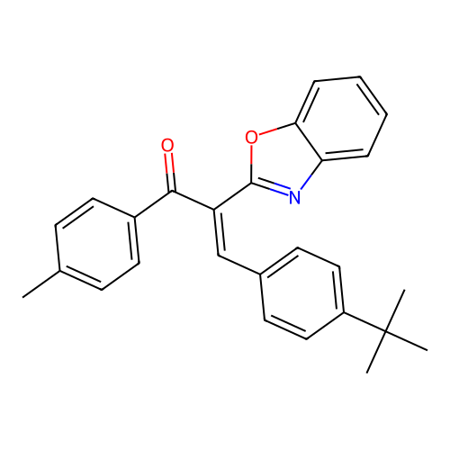 2-(1,3-Benzoxazol-2-YL)-3-(4-tert-butylphenyl)-1-(4-methylphenyl)-2-propen-1-one structure