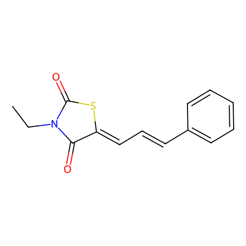 5-Cinnamylidene-3-ethyl-1,3-thiazolidine-2,4-dione structure