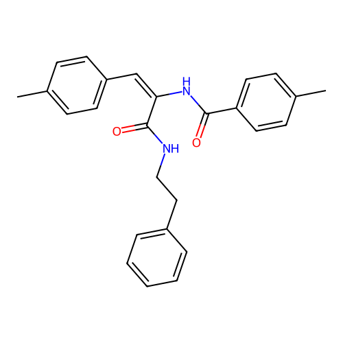 4-Methyl-N-(2-(4-methylphenyl)-1-(((2-phenylethyl)amino)carbonyl)vinyl)benzamide structure