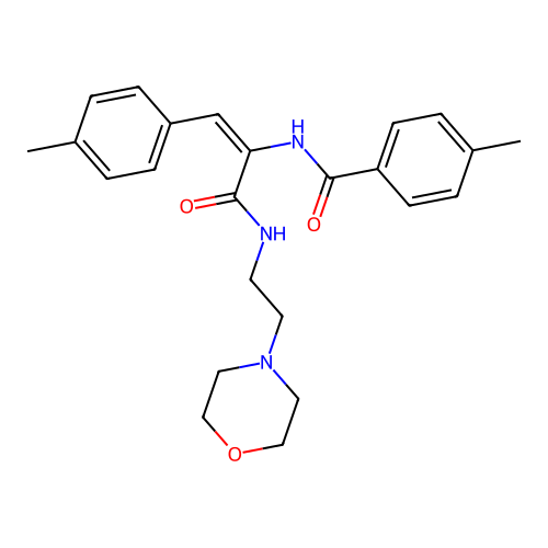 4-ME-N-(2-(4-Methyl-PH)-1-(((2-(4-morpholinyl)ET)amino)carbonyl)vinyl)benzamide structure