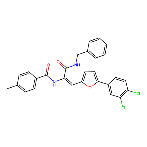 N-(1-((Benzylamino)carbonyl)-2-(5-(3,4-DI-CL-PH)-2-furyl)vinyl)-4-ME-benzamide structure