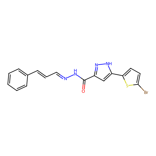 3-(5-Bromo-2-thienyl)-N'-(3-phenyl-2-propenylidene)-1H-pyrazole-5-carbohydrazide structure