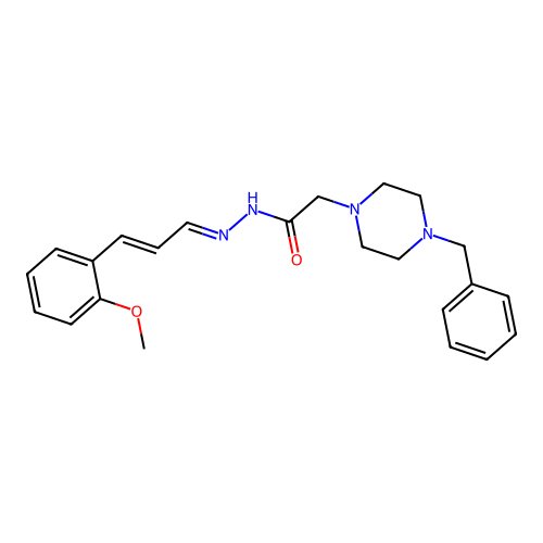 2-(4-Benzyl-1-piperazinyl)N'-(3-(2-methoxyphenyl)-2-propenylidene)acetohydrazide structure