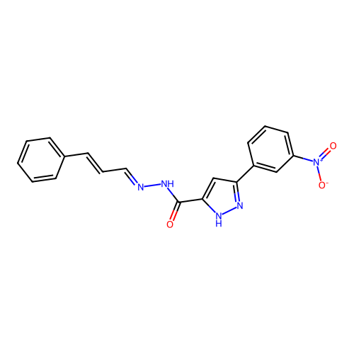 3-(3-Nitrophenyl)-N'-(3-phenyl-2-propenylidene)-1H-pyrazole-5-carbohydrazide structure