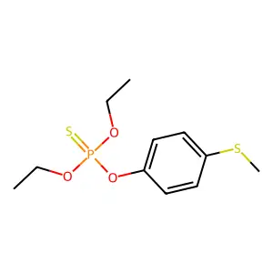 Phosphorothioic acid, O,O-diethyl O-(4-(methylthio)phenyl) ester structure