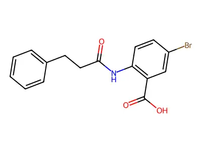 5-Bromo-2-[(3-phenylpropanoyl)amino]benzoic acid structure