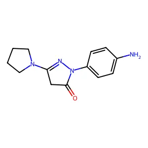 1-(p-Aminophenyl)-3-pyrrolidino-5-pyrazolone structure