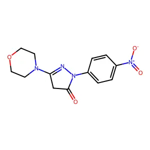 3H-Pyrazol-3-one, 2,4-dihydro-5-(4-morpholinyl)-2-(4-nitrophenyl)- structure