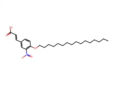 3-(4-Hexadecoxy-3-nitrophenyl)prop-2-enoic acid structure