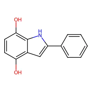 2-phenyl-1H-indole-4,7-diol structure