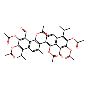 Gossypol hexaacetate structure