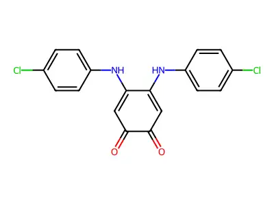 4,5-Bis(4-chloroanilino)cyclohexa-3,5-diene-1,2-dione structure