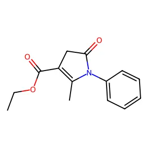 ethyl 2-methyl-5-oxo-1-phenyl-4,5-dihydro-1H-pyrrole-3-carboxylate structure