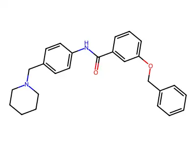 3-phenylmethoxy-N-[4-(piperidin-1-ylmethyl)phenyl]benzamide structure