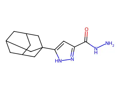5-Adamantan-1-yl-2H-pyrazole-3-carboxylic acid hydrazide structure