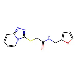 2-([1,2,4]triazolo[4,3-a]pyridin-3-ylthio)-N-(furan-2-ylmethyl)acetamide structure