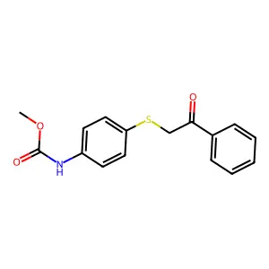 methyl N-(4-phenacylsulfanylphenyl)carbamate structure