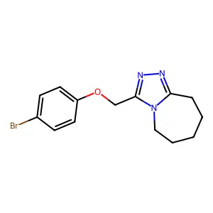 3-[(4-bromophenoxy)methyl]-6,7,8,9-tetrahydro-5H-[1,2,4]triazolo[4,3-a]azepine structure