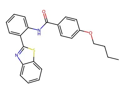 N-[2-(1,3-benzothiazol-2-yl)phenyl]-4-butoxybenzamide structure
