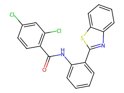 N-[2-(1,3-benzothiazol-2-yl)phenyl]-2,4-dichlorobenzamide structure