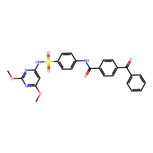 4-benzoyl-N-{4-[(2,6-dimethoxypyrimidin-4-yl)sulfamoyl]phenyl}benzamide structure