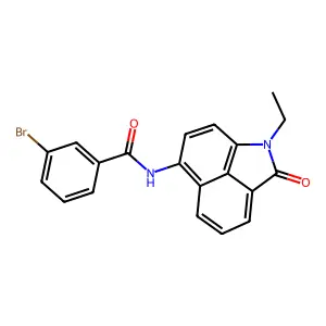 3-bromo-N-(1-ethyl-2-oxo-1,2-dihydrobenzo[cd]indol-6-yl)benzamide structure