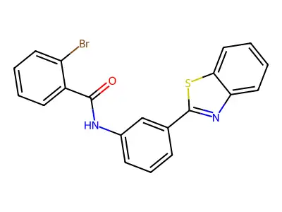 N-[3-(1,3-benzothiazol-2-yl)phenyl]-2-bromobenzamide structure