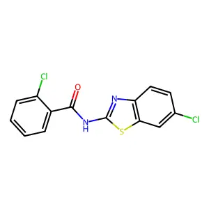 2-chloro-N-(6-chloro-1,3-benzothiazol-2-yl)benzamide structure
